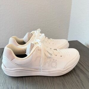 Ryka‎ Courtside White Leather Walking Sneakers Womens 8.5M Low Top Shoes NWOT